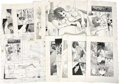 Yujin Hand-Drawn Manuscript "Sakura Tsushin" Episode I93, 16 pages total | Mandarake (Big Web)