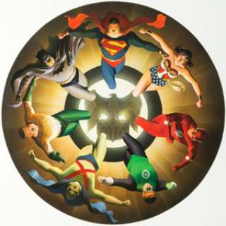 Alex Ross Justice League of America Limited Edition Collector’s Plate Original Art (Warner Brothers, 1997).... | Heritage