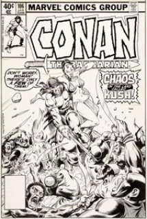 John Buscema and Bob Layton Conan the Barbarian #106 Cover Original Art (Marvel, 1980).... | Heritage
