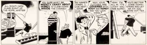  - Chester Gould Dick Tracy Daily Comic Strip Original Art dated 2-25-44 (Chicago Tribune, 1944)....