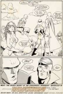  - Keith Giffen, Kevin Maguire and Joe Rubinstein Justice League International #23 Story Page 22 Martian Manhunter an...