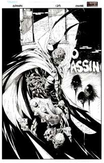 Greg Capullo Danny Miki - spawn #129 cover (awesome huge spawn & skulls on stakes! ) 2003