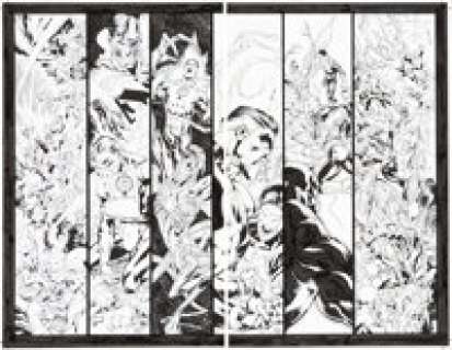 Ivan Reis and Oclair Albert Green Lantern #21 Double Splash Pages 2 and 3 Original Art (DC, 2007). Hal -