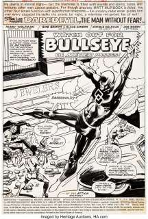 Bob Brown and Klaus Janson Daredevil #131 Splash Page 1 Original Art (Marvel, 1975)....