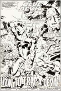 Paris Cullins and Pablo Marcos Blue Devil #1 Splash Page 2 Original Art (DC Comics, 1984). ...