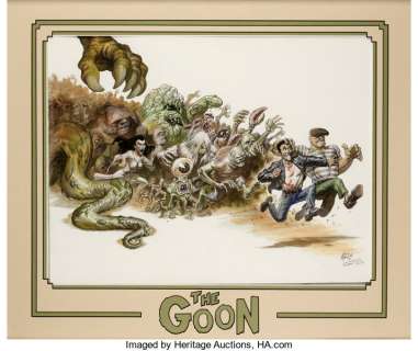 Eric Powell The Goon: When Freaks Collide #1 Double Couverture Variante Originale (Dark Horse Comics, 2011). -