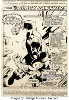 Jerry Bingham et Gene Day Black Panther #13 Planche de Titre 1 (Marvel, 1979). Page de titre pour la conclusion - | Heritage