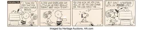 Charles Schulz Peanuts Daily Comic Strip Original Art dated 3-14-61 (United Features Syndicate, 1961).... | Heritage