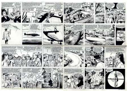 Paape, Eddy | MARC DACIER Double planche originale à l’encre de chine n°23 | Cornette de St Cyr