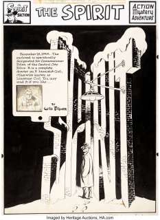 Will Eisner - The Spirit Complete 7-Page Story Original Art dated 12-18-49 (Register and Tribune Syndicate, 1949).