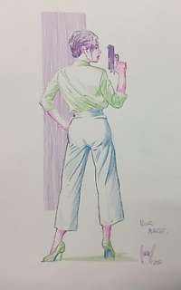 Biancarelli - Biancarelli, Franck - Dessin original couleur dédicacé - Karmela Krimm - (2022)