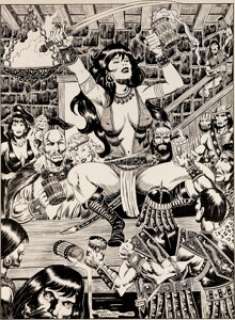 Henry Bismuth - Femmes Sauvages Planche 6 Portfolio (Editions Déesse/Paris, 1984). Henry Bismuth Femmes Sauvages Original Art Portfolio Page 6 (Editions Déesse/Paris, 1984).