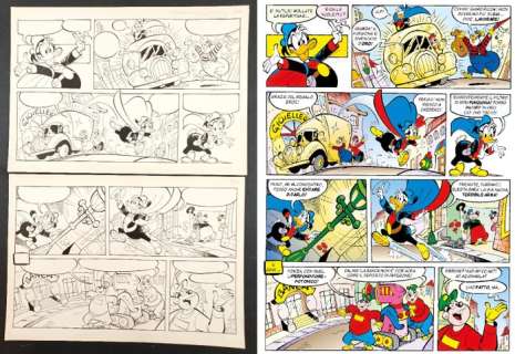 Anna Marabelli, Alessandro Sisti, Ilaria Isaia | Anna Marabelli - 2x Tavole Originali "Paperinik e il Terribile Tocco" | Catawiki