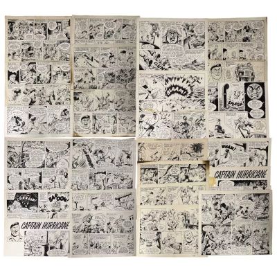 Lot 321 - CAPTAIN HURRICANE - A collection of 15+ pages of original interior comic book art from the VALIANT | Excalibur Auctions