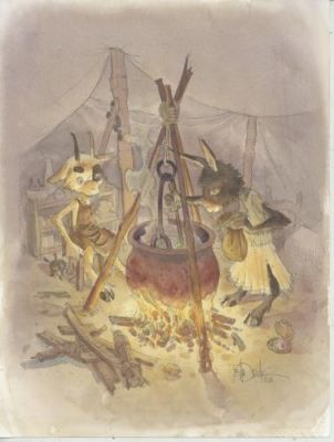 Jean-Baptiste Andreae | Illustration de Brèche dent et onagrine ,la Cuisine des Ogres , Tome 2 | Galerie 9ème Art