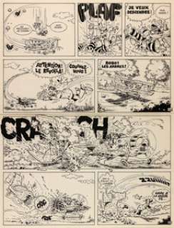 Paul Deliège Bobo Prend l‘Air #1 Story Page 6 Original Art (Dupuis, 1977)....