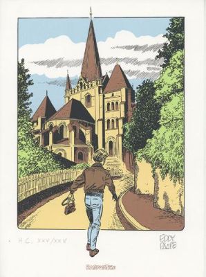 Eddy Paape | Ex-Libris de l’intégrale de Darc Dacier 1, tirage | Galerie 9ème Art