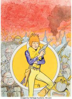 Robert Gigi AGAR, Les Jouets Maléfiques Cover Original Art (Dargaud, 1983)....