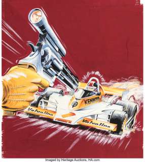 Denayer, Christian - Christian Denayer Alain Chevallier, Team de la Mort #9 Cover Original Art (Dargaud, 1979)....