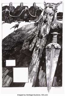Sergio Toppi King and three Wise Men Portfolio Illustration Original Art (undated)....