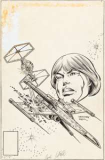 Infantino, Carmine - Carmine Infantino and Bob Wiacek Star Wars #98 Cover Signed Original Art (Marvel UK, 1980). ...