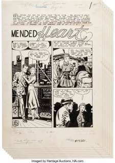 Roy, Mike - Mike Roy New Romances #19 Complete 10-Page Story "Mended Heart" Original Art (Pines, 1953).... (Total: 10 Original Art)