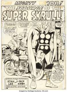 Kirby, Jack - Jack Kirby and Vince Colletta Thor #142 Splash Page 1 Original Art (Marvel, 1967)....