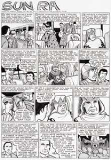 Sacco, Joe - Joe Sacco American Splendor: Music Comics Complete 1-Page Story Harvey Pekar‘s "Sun Ra" Original Art (Dark Horse, ...