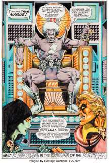 Starlin, Jim - Jim Starlin, Al Milgrom, and Steve Oliff Strange Tales #181 Splash Page 18 Original Art (Marvel, 1975)....