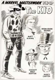 Ayers, Dick | Dick Ayers and Sol Brodsky Two-Gun Kid #73 Complete 1-Page "Pin-Up" Story Original Art (Marvel, 1965).... | Heritage