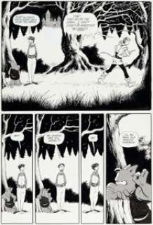 Sim, Dave - Dave Sim, Scott Hampton, and Bo Hampton Cerebus Jam #1 Story Page 5 Original Art (Aardvark-Vanaheim, 1985)....