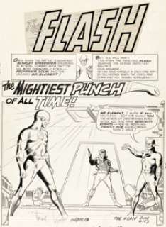 Infantino, Carmine - Carmine Infantino and Joe Giella The Flash #153 Splash Page 1 Original Art (DC, 1965)....