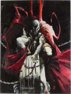 Alexander, Jason Shawn - Jason Shawn Alexander Spawn #300 Variant Cover Painting Original Art (Image, 2019)....