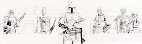 Cassaday, John - John Cassaday Star Wars: War of the Bounty Hunters #1-5 Variant Connecting Covers Original Art (Marvel, 2021)....