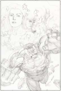 Yu, Leinil Francis - Leinil Francis Yu Agents of Atlas #8 Cover Original Art (Marvel, 2009)....