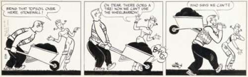 Rasmusson, Hal - Hal Rasmusson Aggie Mack Daily Comic Strip Original Art dated 06-21-58 (The Chicago Tribune, 1958)....