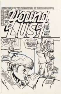 Bill Griffith - Young Lust #3 Cover Original Art (Last Gasp, 1972)....