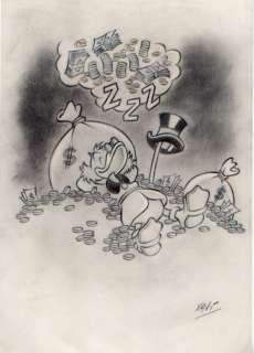 Xavi (Xavier Vives Mateu) | Uncle Scrooge - Sweet Dreams - Signed Original Artwork by Xavi - (2023) | Catawiki