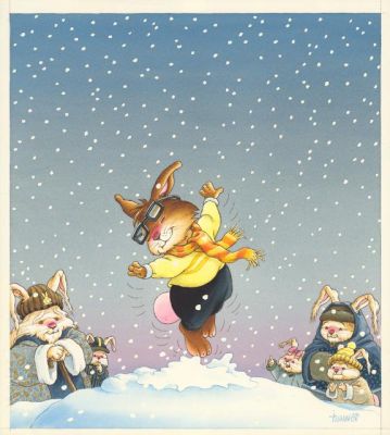 Loïc Jouannigot | Couverture originale - Sélection de Noël - La Danse de Romarin Passiflore - La Famille Passiflore | Daniel Maghen