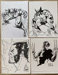 Rubinstein / Fridolfs / Guedes / De Landro - Wolverine - 4 x dessin original par Joe Rubinstein, Derek Fridolfs, Renato Guedes et Valentine De Landro - Page volante - Exemplaire unique - (2012/2017)