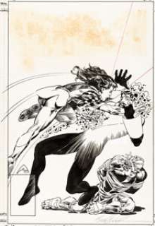 Brent Anderson Strikeforce: Morituri #12 Cover Original Art (Marvel, 1987).
