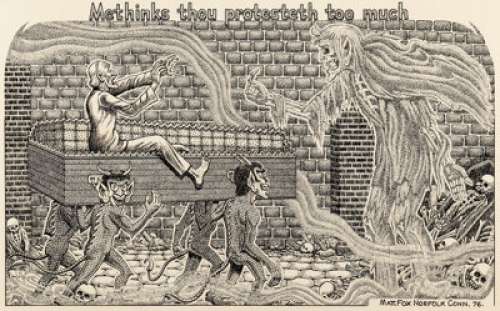 Matt Fox "Methinks Thou Protesteth Too Much" Illustration Original Art (1976). | Heritage