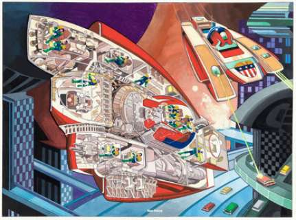 Ron Smith 2000 AD Prog #983 Judge Dredd Manta Prowl Tank Original Art (Rebellion, 1996).