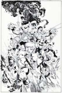 Joe Prado [Ivan Reis printed blue lines] Suicide Squad #1 Cover Original Art (DC, 2020).