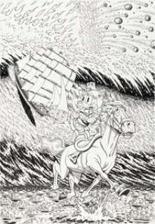 Don Rosa The Life and Times of Scrooge McDuck - Uncle Scrooge #318 Cover Original Art (Gladstone, 1999).