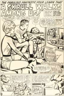 Jack Kirby and Dick Ayers Fantastic Four #18 Story Page 1 Original Art (Marvel, 1963). | Heritage