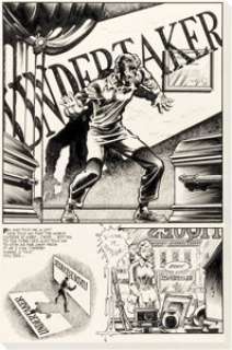 Howard Nostrand Witches Tales #24 Complete 5-Page Story "Undertaker" Original Art (Harvey, 1954). (Total: 5 Original Art)