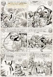 Jack Kirby and Dick Ayers Fantastic Four #17 Story Page 2 Dr. Doom Original Art (Marvel, 1963). | Heritage