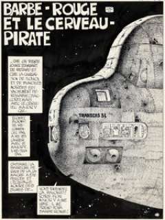 Jean Giraud (Moebius) Barbe-Rouge et le Cerveau-Pirate Pilote Annuel 679bis Story Page #1 Original Art (Dargaud, 1972). | Heritage