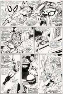 Gil Kane and Mike Esposito Giant-Size Super-Heroes #1 Spider-Man and Morbius Story Page 23 Original Art (Marvel, 1974).